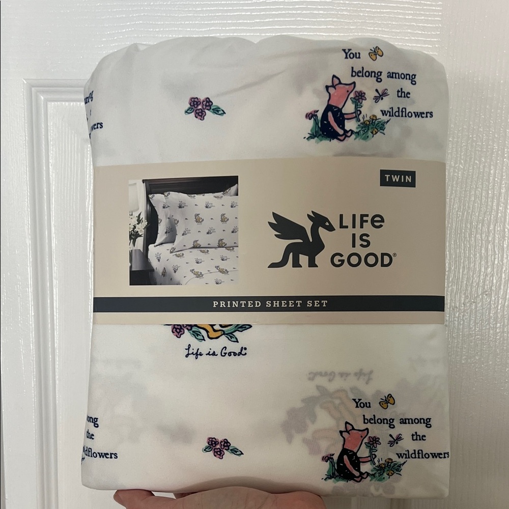 Life is good Winnie the Pooh twin sheet set
